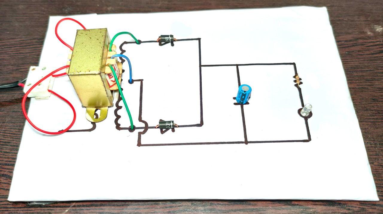 full wave rectifier circuit experiment